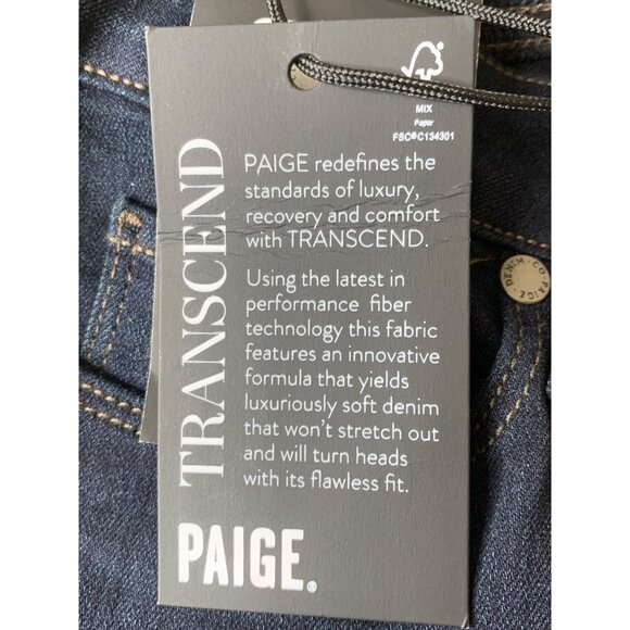 NWT Paige Hoxton Ultra Skinny Jeans Size 26 Dark Blue Denim Womens RN10515 - Picture 11 of 11